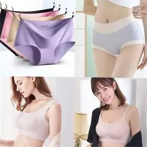 심리스 팬티 베이직 노라인 드로즈 여성 심리스 팬티 사각 스포츠브라 언더웨어 속바지 브라 속옷 무선