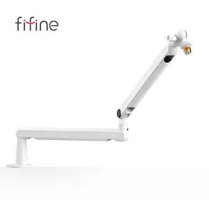 FIFINE 마이크 붐 암 데스크 마운트 클램프가 있는 조정 가능한 로우 프로파일 마이크 암 스트리밍 게임용