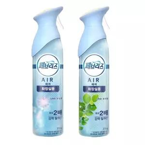 페브리즈 에어 화장실 탈취 방향제 에어로졸 2종택1 페브리즈 에어 방향제 화장실 로졸