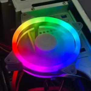 120mm ide 4핀 쿨러 무지개LED 저소음 냉각팬 12v