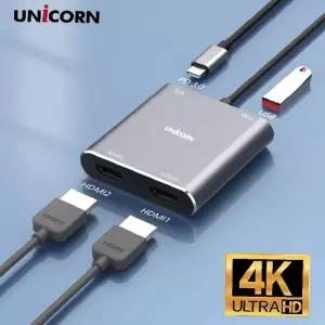 듀얼 USB변환젠더 hdmi젠더 4IN1 to C타입 컨버터 CH-500KD HDMI