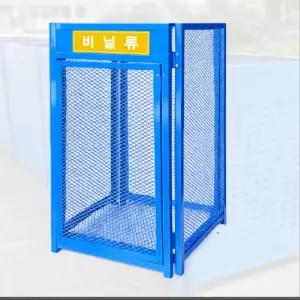 펜션 캠핑장 야외 분리수거대 80L 접이식 그물망 철제 분리수거함 쓰레기통 재활용 업소