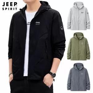 JEEP SPIRIT 남성 여름 경량 후드 바람막이 집업 자켓 데일리 점퍼