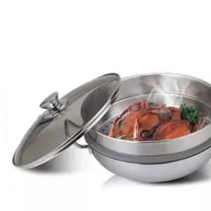 키친아트 찜냄비 찜솥 스텐 찜통 찜기 3중 2단 36cm