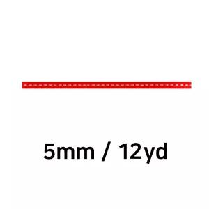 리본 골직 스티치 롤 폭 5mm 빨강