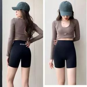 3부 요가 쇼츠 여름 레깅스 여성 반바지레깅스 바이커