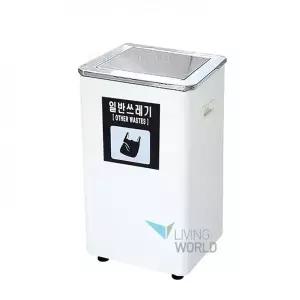 [제이큐]스테인리스 휴지통 뚜껑형 쓰레기통 50L 휴지통