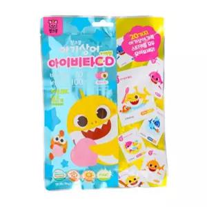 빠른 배송 유아동비타민 어린이비타민 키즈비타민 핑크퐁 아기상어 아이비타CD+아연 30정 핑크퐁비타민 멀