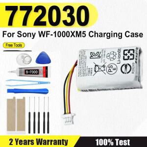 소니 WF-1000XM5 XM5용 1개 무선 헤드셋 772030 3.85V 500mAh 충전 케이스 배터리 + 도구