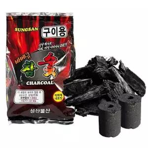 [제이큐]B성산물산909 바베큐 참숯 650g 불쏘시게 착화제포함