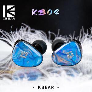 KBEAR KB02 10mm+10mm 듀얼 IEM 하이파이 인이어 이어폰 (분리형 케이블 디자인, 골전도 다이나믹 드라이버