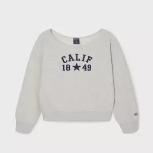 후아유 WHOAU Cali Raw Cut Sweatshirt Loose Fit WHMWG2291F