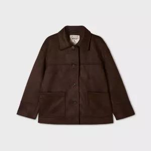 후아유 WHJKG4932F 여성 자켓 Synthetic Suede Half Jacket 7054932