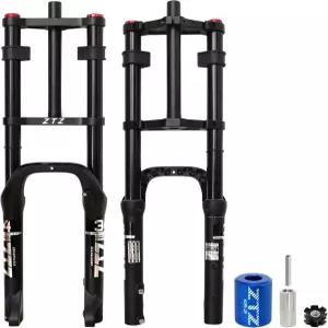 오버허브 20인치 4.0 팻 어 바이크 에어 서스펜션 포크 180mm 여행 간격 스트레이트 튜브 MTB 수동 QR