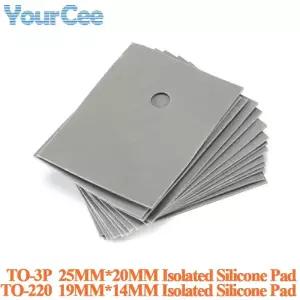 TO 3P TO 220 절연 실리콘 패드 히트싱크 심 25mm x 20mm 19mm 14mm 100pcs