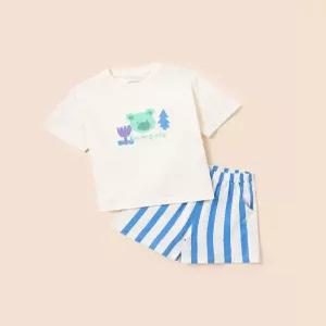 빈폴 키즈 곰돌이 폴키 여름 잠옷 상하세트 스카이 블루 (BI5342U01Q) () 4924178