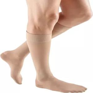 남성 및 여성용 메디븐 플러스 20-30mmHg 클로즈드 토 실리콘 탑 밴드가 있는 종아리 고압축 양말 다리