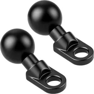 1인치 볼과 10mm 장착 구멍이 있는 2팩 앵글 볼트 헤드 어댑터 볼 베이스 알루미늄 합금 마운트 RAM 및
