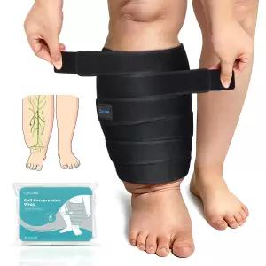 Sylong 부종 종아리 압박 랩 조절 가능한 하반신 림프부종 순환용 슬리브 (M)
