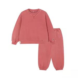 리 키즈 라벨 코튼 맨투맨 셋업 레드 LK2603SU17RD 6770495
