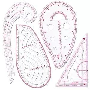 4pcs 세트 재단사 측정 눈금자 키트 DIY 패턴 바느질 잉 퀼트 도구 의류 패치 워크 절단 곡선 공예