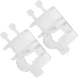 제로디스 2PCS 아쿠아리움 아크릴 투명 파이프 고정 장치 호스 클립으로 12-16mm 유입 유출 튜브를