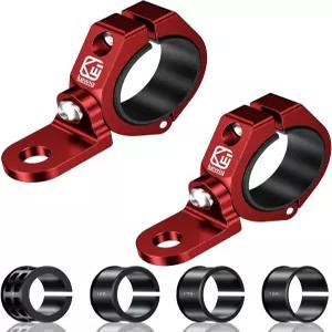 BRCovan 2PCS UTV 채찍 라이트 마운트 LED 바 마운팅 브래킷 빨간색 견고한 알루미늄 합금 소재 360 조절