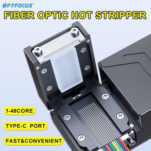 OPTFOCUS 광섬유 열 스트리퍼 2500mAh 리본 광섬유 케이블 피복 제거 도구 광섬유 핫 스트리퍼