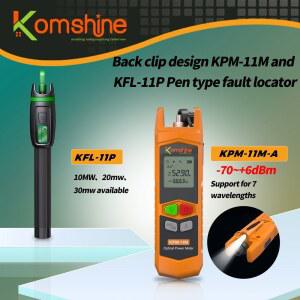광섬유 미니 파워 미터 KPM 11M LED 조명 및 펜 유형 시각적 결함 로케이터 KFL 11P 70 6dB 10 mw 20 mw 30mw
