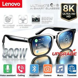 레노버 업그레이드 스마트 AI 안경 800W HD 8K 촬영 카메라 사진 비디오 음성 통화 번역 블루투스 AI 오토바이 안경