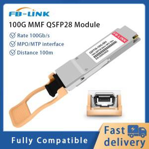 Cisco Mellanox Huawei 이더넷 스위치용 100G SR4 MPO/MTP 100m 850nm QSFP28 MMF GBIC 트랜시버 광섬유 모듈