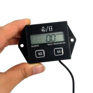 방수 디지털 엔진 Tach Hour Meter 타코미터 게이지 엔진 RPM LCD 디스플레이 오토바이 모터 스트로크 엔진 자동차 보트