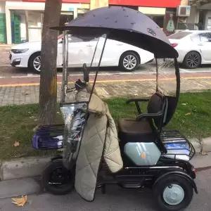노인 장애인 전동차 전기휠체어 그늘막 가리개 햇빛 우산