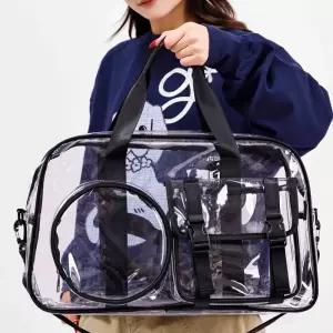 유니폼 리폼 가방 블랙 슬링백 야구직관가방 투명 붉은색
