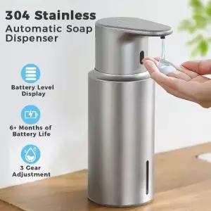 480ml 주방 비누 디스펜서 자동 센서 손 소독제 기계 지능형 전기 바디 워시 304 스테인레스
