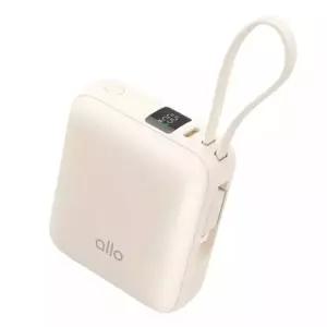 알로코리아 20W 포켓 미니 고속충전 C타입 8핀 보조배터리 10000mAh, 크림아이보리