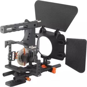 xuuyuu C500 카메라 케이지 블랙 숄더 키트 GH4 A7S A7R II용 영상 제작용 매트 박스