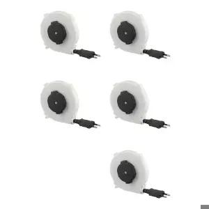 ABYK 5X 자동 개폐식 파워 릴 케이블 102X18.5Mm 220V 캠핑용 전선 파워 릴 케이블 슬리브 글로벌 EU 플러
