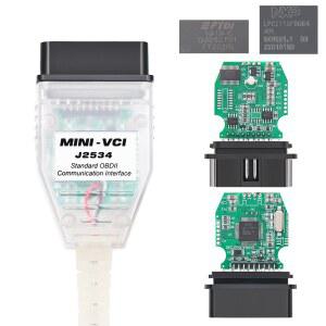 토요타 호환 OBD2 자동차 진단 케이블 미니 VCI V18.00.008 TIS 테크스트림 minivci J2534 FTDI FT232RL FT232RQ 자동 스캐너 도구
