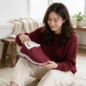 여성 패딩부츠 털 방한화 캐주얼 겨울 등산 캠핑 낚시 방한용품 TT04N 겨울운동화 털슬립온