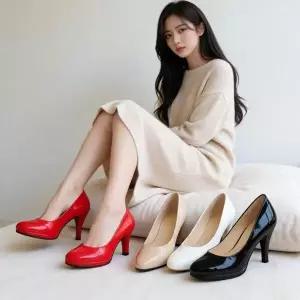 여성 가보시구두 굽높은 하이힐 플랫폼 펌프스 파티 웨딩 면접 구...