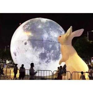 대형 에드벌룬 달 파티샵 달포토존 대형달풍선 토끼 조형물 축제
