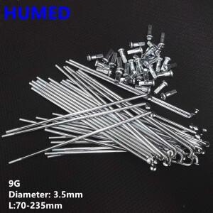 36 개/몫 자전거 70mm-235mm 9G 직경 3.5mm 스포크 J 벤드 Motocross Dirt Pit Bike 전자 어린이 휠 림