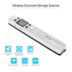 IScan 휴대용 핸드 헬드 완드 문서, 책, 이미지 스캐너, 1050DPI 스캔, JPEG, PDF,  LCD 디스플레이, 와이
