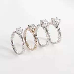 에드린 트위스트 천연 다이아 반지 3부 5부 7부 프로포즈 기념일 선물 예물