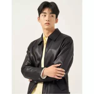 [빈폴멘] [Reedition] 레더 해링턴 재킷  브라운 (BC583ZS03D)