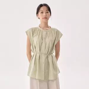 [원래가179,000원] 나이스클랍 셔링 슬리브리스 블라우스 N252MWB534
