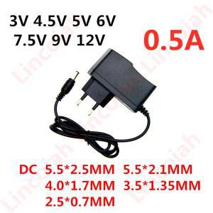 AC 110-240V DC 3V 4.5V 5V 6V 9V 12V 0.5A 전원 공급 장치 3 5 6 9 V 볼트 어댑터 충전기 LED 조명 스트립