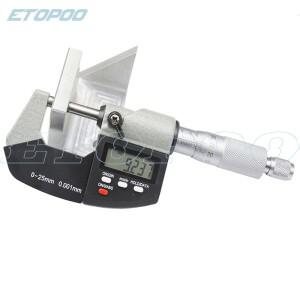 고품질 0-25mm 미크론 디지털 외측 마이크로미터 전자식 게이지 0.001mm 도구