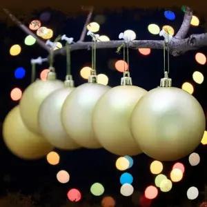 [하프클럽/셀럽하우스]골드 무광볼 6p세트 8cm 트리 장식볼 무광볼오너먼트